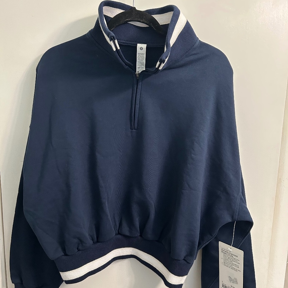 XX SOLD XX Lululemon Perfectly Oversized Ringer Half Zip Size Large